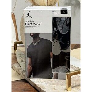 Jordan Flight Modal Crew Neck Undershirt Mens Large Black 2 Pack T Shirt NWT